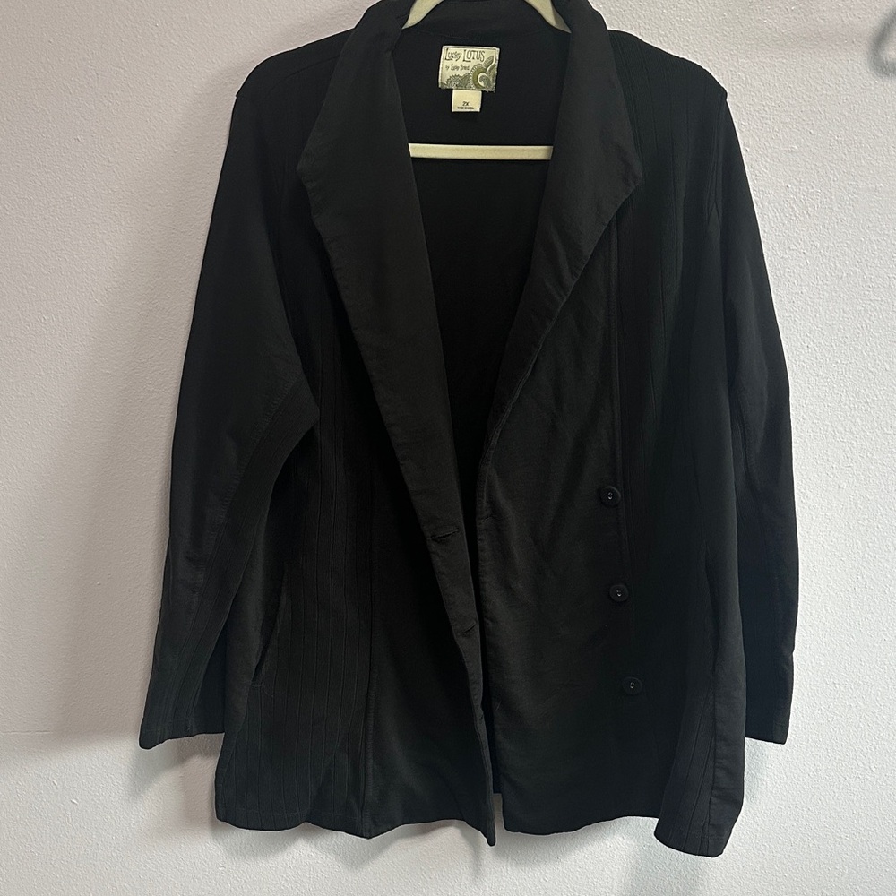 Lucky Brand Black Open Blazer Jacket